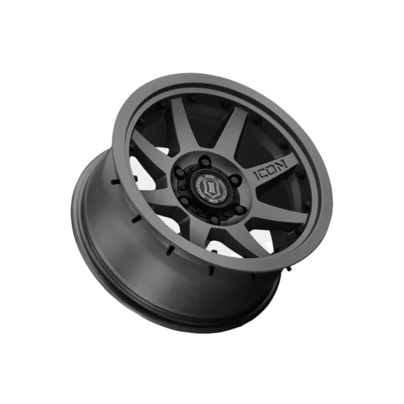 ICON Alloys Rebound HD, Satin Black, 17 x 8.5 / 8 x 170, 6mm Offset, 5" BS