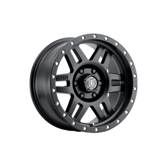 ICON Alloys Six Speed, Satin Black, 17 x 8.5 / 6 x 5.5, 25mm Offset, 5.75" BS