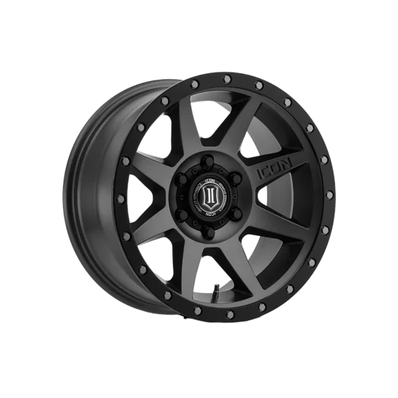 ICON Alloys Rebound HD, Satin Black, 17 x 8.5 / 8 x 170, 6mm Offset, 5" BS